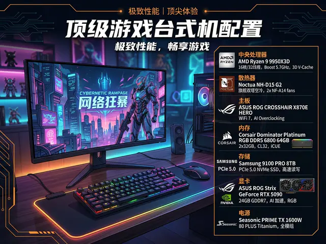 2026年旗舰神机:R9 9950X3D+ROG RTX5090 D豪华配置